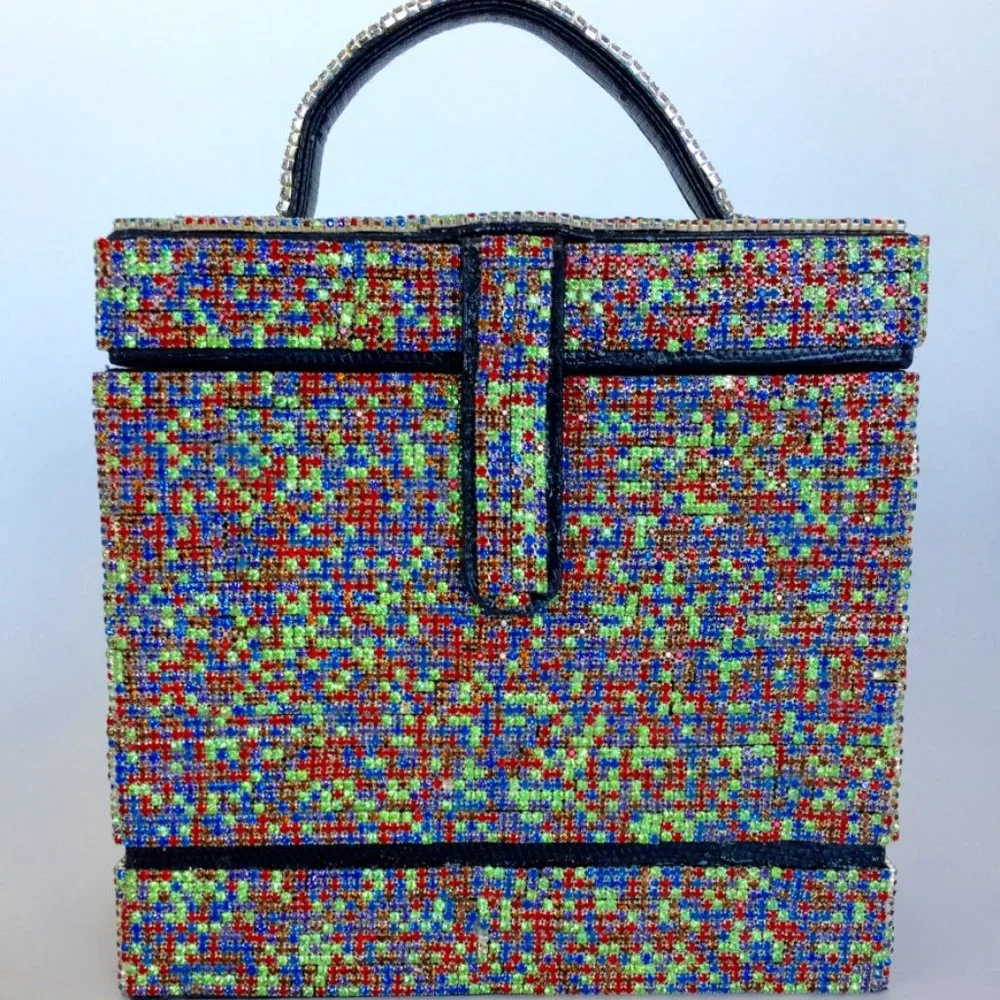 Handcrafted Upcycled Vintage Evening Bag - Picture 7 of 8